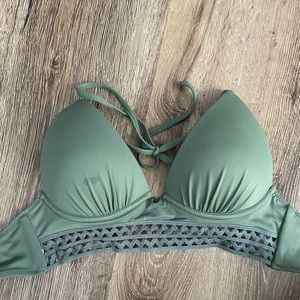 green push-up bikini top